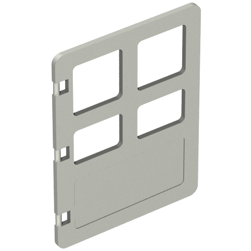 Lego Duplo Door 1 x 4 x 4 with Four Panes / Pearl Light Gray