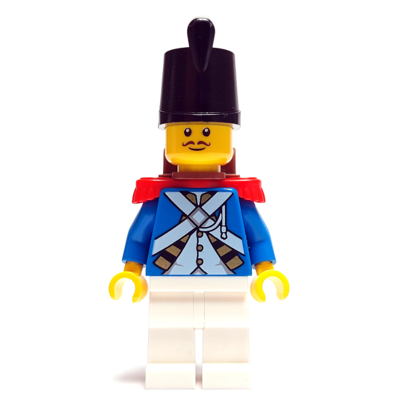 Lego Soldier (Bluecoat) - Backpack, Red Epaulette, Black Moustache