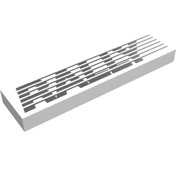 Tile 1 x 4 with RALLY Print / White