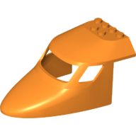 Lego Aircraft Fuselage Curved Forward 6 x 10 Top / Orange