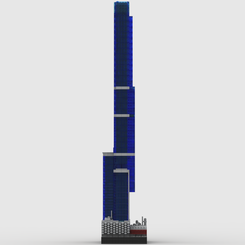 Lego Central Park Tower at 1/650th scale