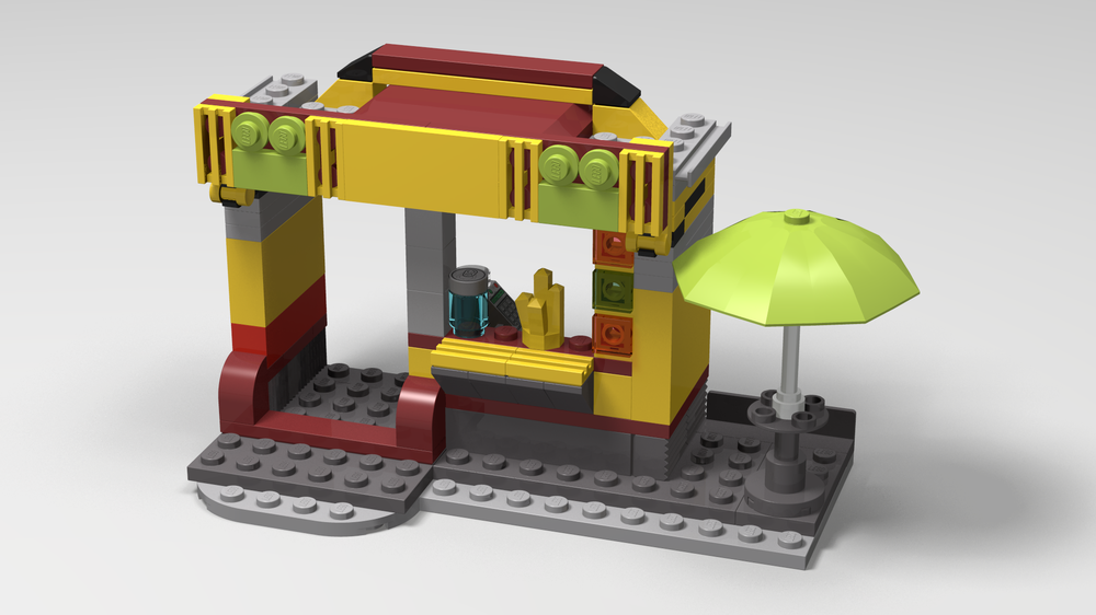 Lego Pizza Bar from Set 60150 Pizza Van