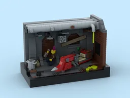 Diorama "Resting in a back alley"