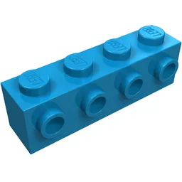 Brick Special 1 x 4 with 4 Studs on One Side / Dark Azure