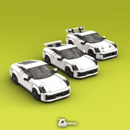 Porsche 911 (992) - 3in1(Carrera, Turbo, GT3) - White