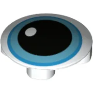 Plate Round 2 x 2 with Rounded Bottom with Blue Eye, Black Pupil Print