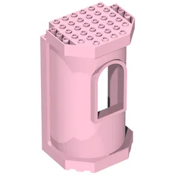 Belville Wall 6 x 8 x 12 - Tower with Window / Bright Pink