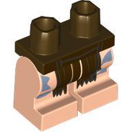 Lego Hips and Light Nougat Medium Legs with Dark Brown Loincloth, Sand Blue Markings print