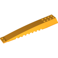 Lego Brick Wedged, Curved 16 x 4 Triple with Inner Ridges / Bright Light Orange