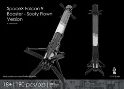 SpaceX Falcon 9 Sooty Booster 1/110 Scale
