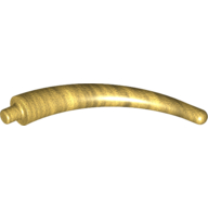 Lego Animal Body Part / Plant, Tail / Claw / Horn / Branch / Tentacle, End Section / Pearl Gold