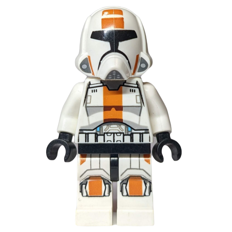 Lego Republic Trooper, Brown Eyebrows and Cheek Lines