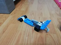 Dragster with pullback motor