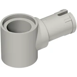 Technic Pin Connector Hub with 1 Pin with Friction Ridges Lengthwise [Centered Friction Ridge] / Light Bluish Gray