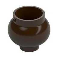 Minifig Pot Small with Handle Holders / Dark Brown