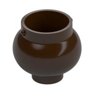Lego Minifig Pot Small with Handle Holders / Dark Brown