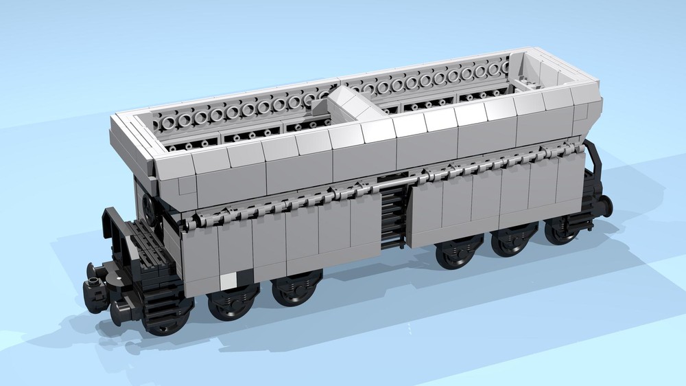 Lego 12-Wheel Ore Hopper Faals 151 (gray, 9 studs wide)