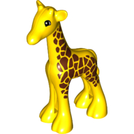 Lego Duplo Animal Giraffe Baby with Semicircular Eyes Print / Yellow