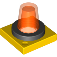 Lego Duplo Flashlight, 2 x 2 Base with Trans-Neon Orange Light / Yellow