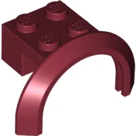 Wheel Arch, Mudguard 4 x 2 1/2 x 2 with 2 x 2 Plate / Dark Red