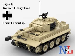 WW2 Tiger E German Tank V2 Desert