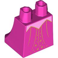 Lego Hips and Legs Under Dress/Robe with Bright Pink/Gold Decoration / Dark Pink