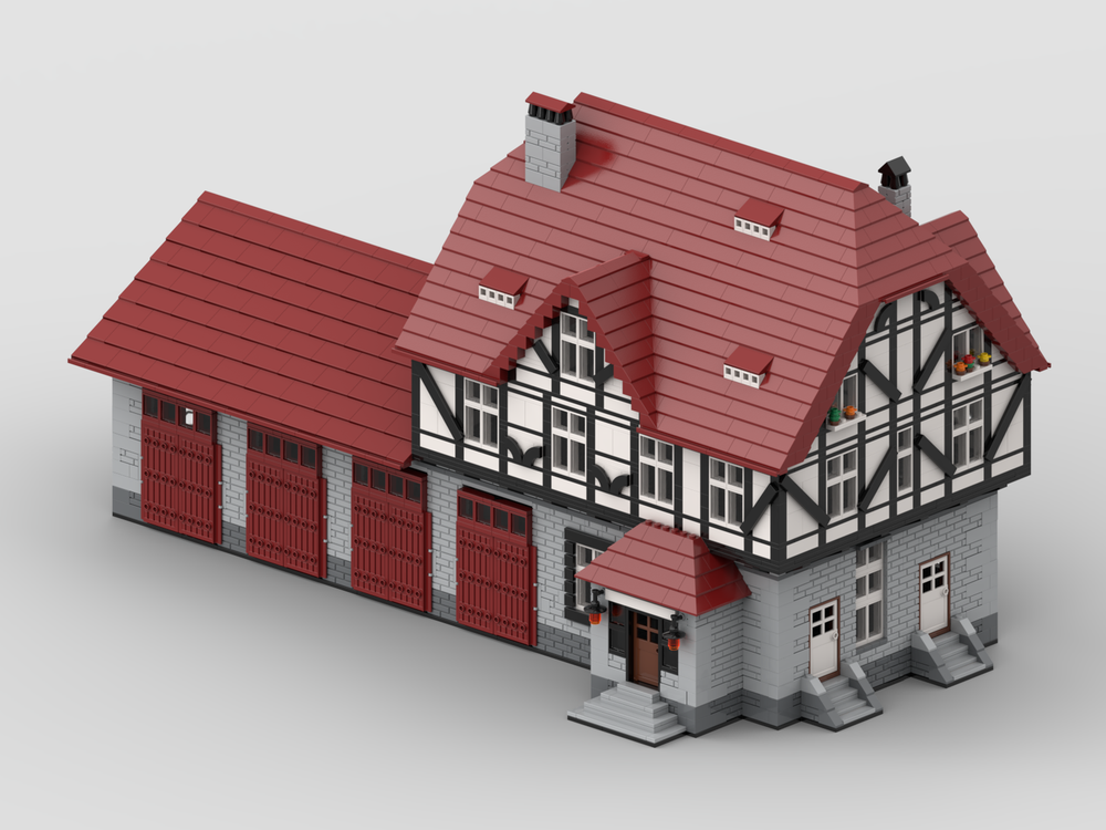 Lego City Hall and Fire Department