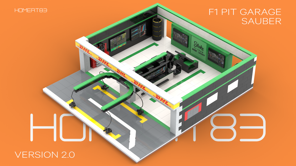 Lego F1 Sauber Formula One Pit Garage 2025v2