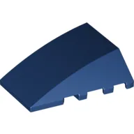 Brick Wedged, Curved 4 x 4 No Top Studs / Dark Blue