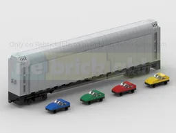 4-Wide Am Trak Autorack Car Transporter Carriage & Cars