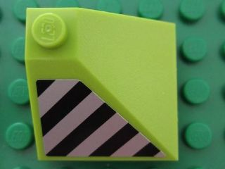 Lego Slope 33 3 x 3 Double Convex with Danger Stripes Pattern Model Left Side (Sticker) - Set 8190