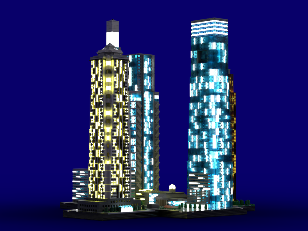 Lego Downtown Philadelphia at 1/650th Scale