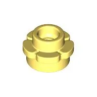 Plant, Flower, Plate Round 1 x 1 with 5 Petals / Bright Light Yellow