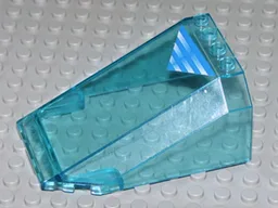 Windscreen 8 x 6 x 3 Wedge with Blue and White Stripes on Triangle Pattern (Sticker) - Sets 4560 / 4561 / Trans-Light Blue