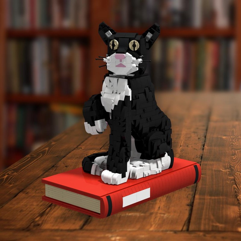 Lego Black and White 'Tuxedo' Cat