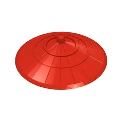 Hat, Conical Asian Style / Red
