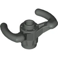 Technic Steering Wheel Pilot's Yoke [Open Stud, Axle Hole with X Opening] / Dark Gray
