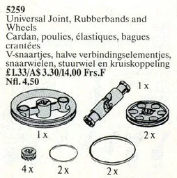 Universal Joint, Rubber Bands, and Wheels