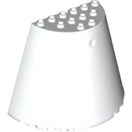 Lego Cone Half 10 x 5 x 6 [Plain] / White