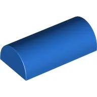 Brick Curved 2 x 4 Double, No Studs, without Groove / Blue
