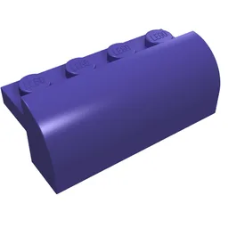 Brick Curved 2 x 4 x 1 1/3 / Dark Purple