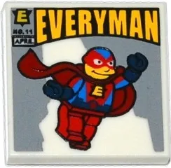 Tile 2 x 2 with Everyman Comic Print