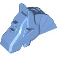 Animal / Creature Accessory, Horse Battle Helmet [Angular, Front Clip] / Medium Blue