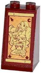 Slope 75 2 x 2 x 3 - Solid Studs with 4 Elves Portrait Pattern (Sticker) - Set 41075