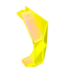 Panel 3 x 3 x 6 Corner Convex / Trans-Neon Green