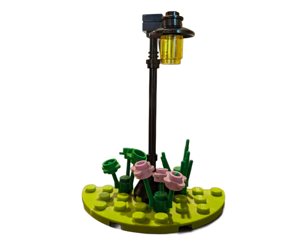 Lego Street Lamppost with plants