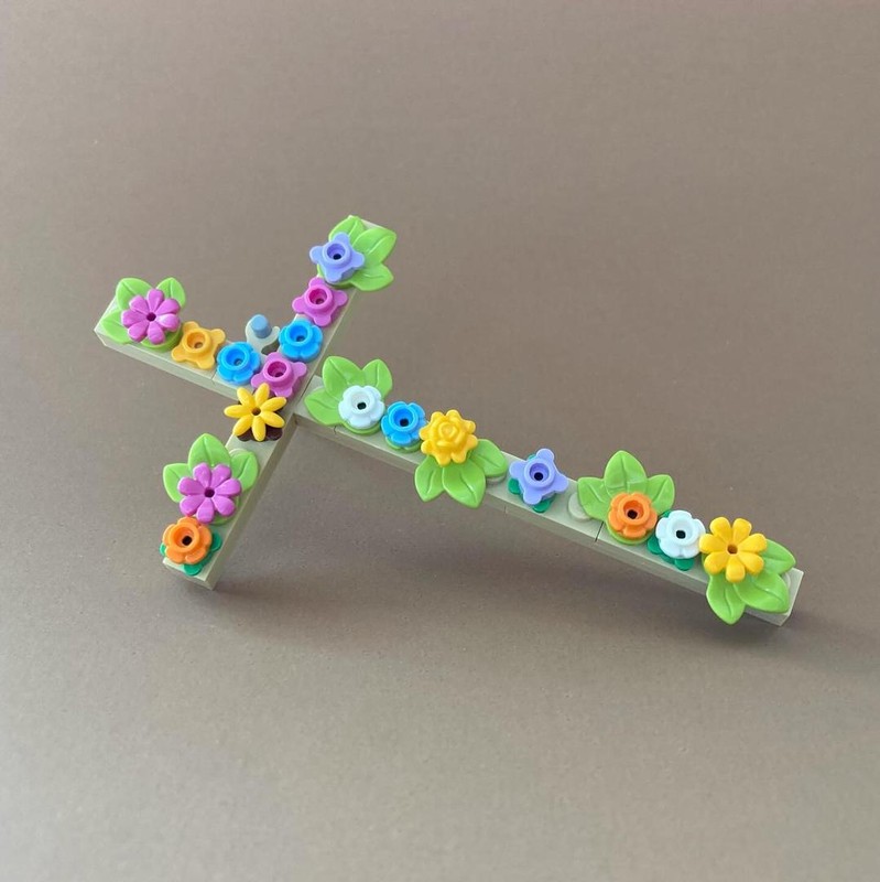 Lego Flowered Cross