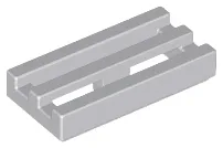 Tile Special 1 x 2 Grille with Bottom Groove / Light Bluish Gray