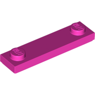 Lego Plate Special 1 x 4 with 2 Studs with Groove [New Underside] / Dark Pink