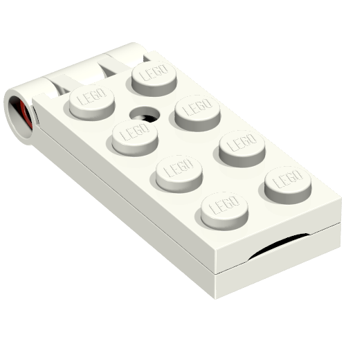 Lego Hinge Plate 2 x 5 with Large Hole [Complete Assembly] / White